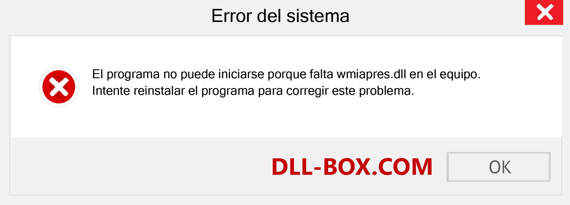 ¿Falta el archivo wmiapres.dll ?. Descargar para Windows 7, 8, 10 - Corregir wmiapres dll Missing Error en Windows, fotos, imágenes